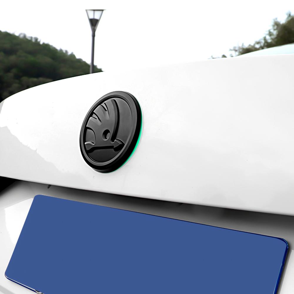 1Pcs Car ABS Logo Auto Front Hood Emblem Rear Trunk Cover For Skoda S Octavia Rapid Fabia A7 Superb KAMIQ Roomster VRS