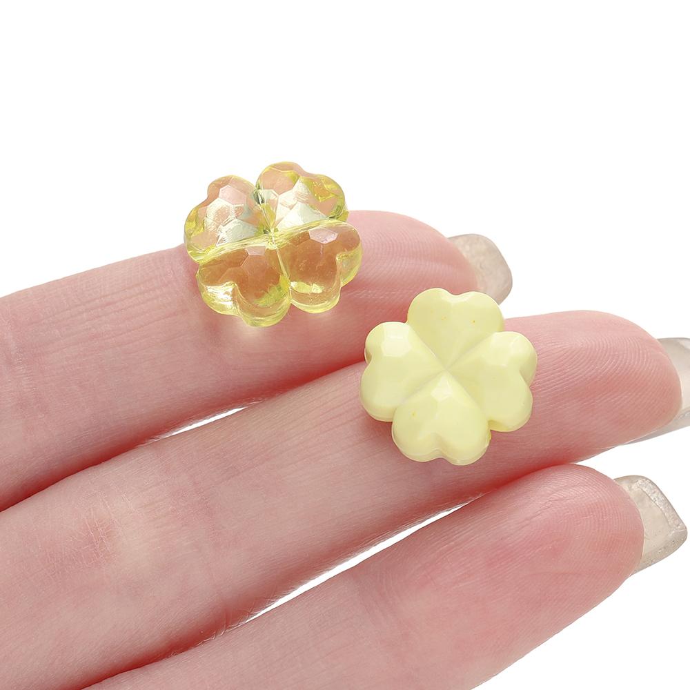 20pcs/Lots Acrylic Colored Bead DIY Bracelets Necklaces Flower Shape Spacer Loose Beads for Jewelry Making DIY Earring Supplies
