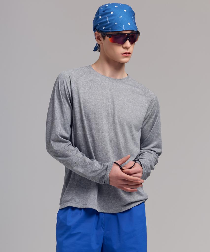 Ausdoeoboiseu Technol-Ov™ Air Flex Long Sleeve Tee (Heather Gray)