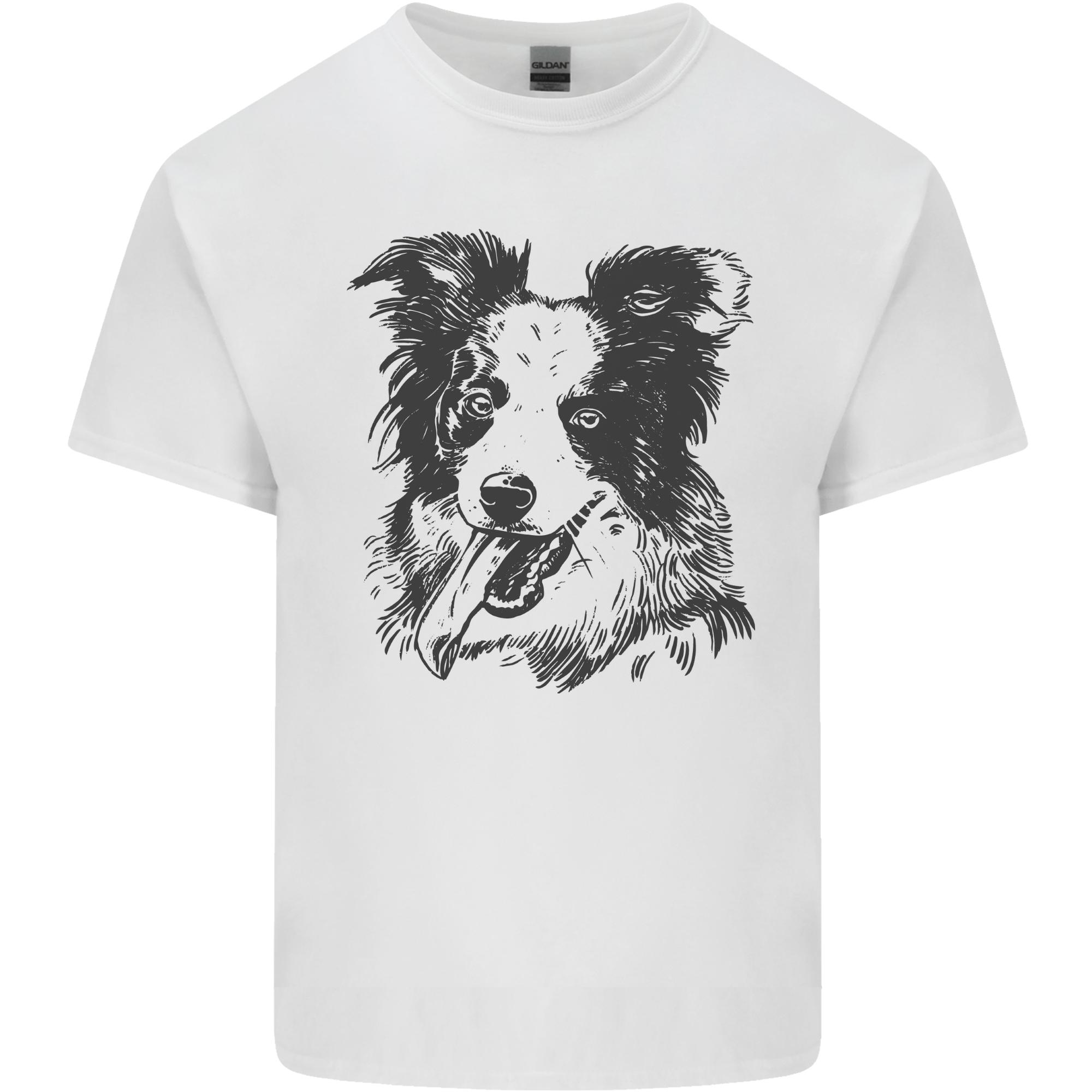 Border Collie Sketch Dog Unisexs Light Cotton TShirt S