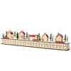 Light-Up Wooden Christmas Village Advent Calendar with 24 Fillable Drawers LED Tabletop Countdown Calendar Reusable Holiday Decor for Family Christma