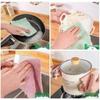 Double-Sided Coral Fleece Cleaning Cloth: Thick, Absorbent Kitchen Scouring Pad