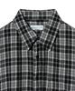 STANDARDERROR 87-Stan130 Nerd Mood Oversized Pocket Long Sleeve Check Shirt Black