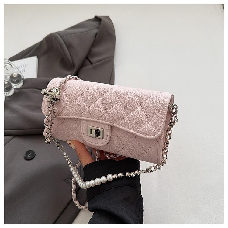 2025 New Fashion Rhombus Chain Handbag Xiaoxiangfeng Premium Versatile Women's Shoulder Crossbody Bag