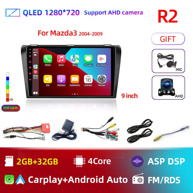 Core Android 13 Carplay for Mazda 3 2004 2005 2006 2007 2008 2009 Car Radio with BOSE Multimedia Player 2 Din Stereo GPS DVD