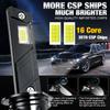 2Pcs H1 LED Headlight Bulbs Turbo Lamps Mini 30000LM 60W 16 Core CSP Chips Super Bright Car Fog Lights 12V 6500K White Automobile Headlamp