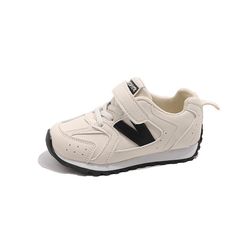 Children's Sports Shoes Spring 2025 New Leather Surface Breathable Boys' Shoes Soft Sole Non-slip Girls' Shoes Dexun Forrest Gump Shoes