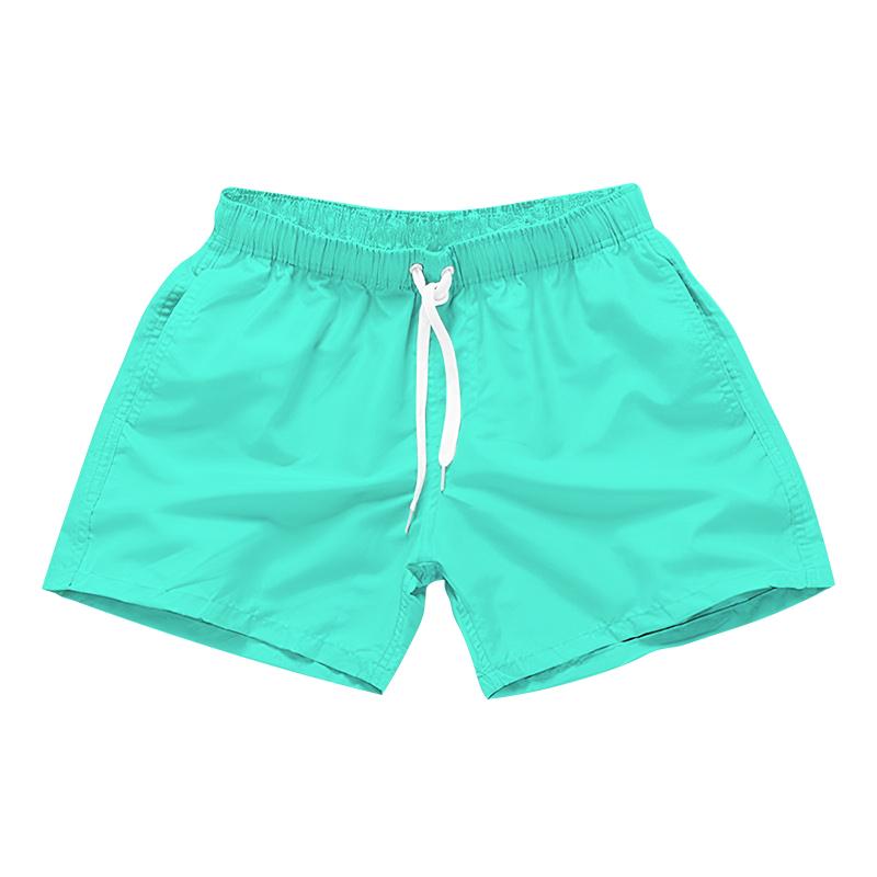 Mens Swim Trunks with Side Pockets Summer Casual Solid Color Beach Shorts Quick Dry Lightweight Board Shorts Swimwear Swimsuit
