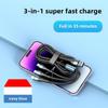 Super Fast Charging 3-in-1 Type C Car Charger Cable for Android Phones