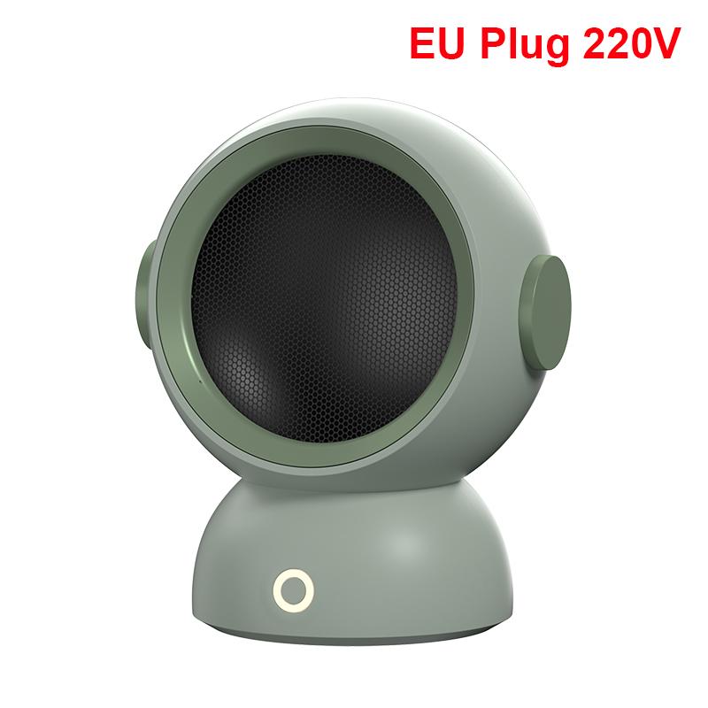 

Electric Heater 1200W Mini Heating Fans Hot Air Blower Small Portable PTC Fan Heater Desktop Space Heater for Room Bedroom 220V зелёный