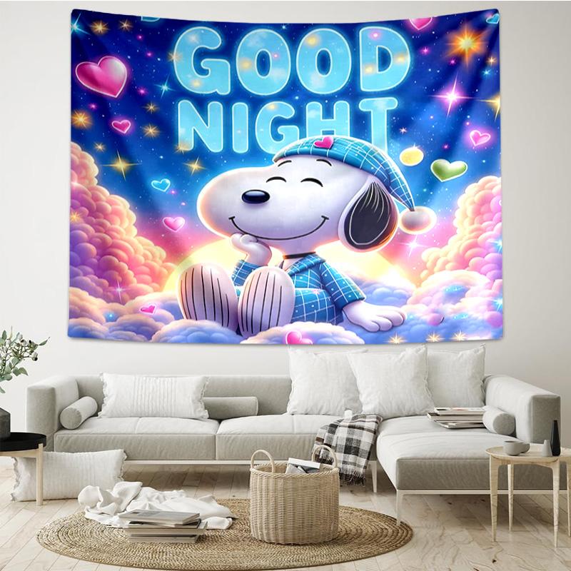 Cute Dog Dreams Under Stars Tapestry Hanging for Bedroom,Livingroom, Playroom,Decor Art Room Wall Tapestry Holiday and Birthday Gifts