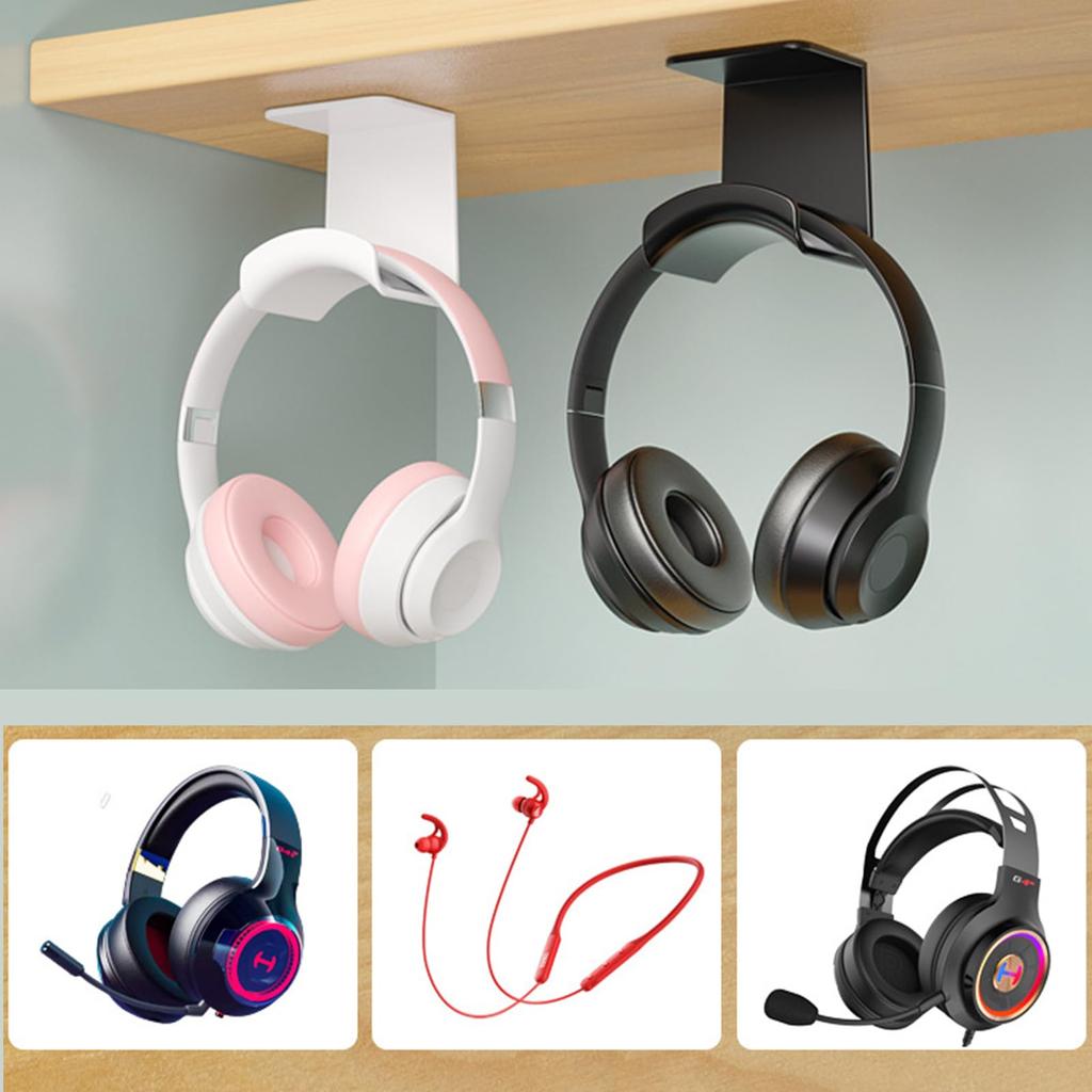 SZBRSKJ Headphone Desktop Headphone Headphone Adhesive Headphone Super Strong Drop No Drilling ABS Load Capacity Stylish Headphone Wireless Wired