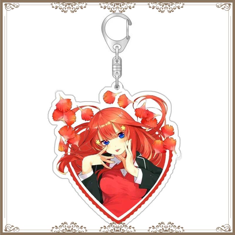 

The Quintessential Sisters Cute Nakano Quintuplets Keychain Nino Ichika Keyrings Yotsuba Itsuki Bag Tag Baji Trendy Goods Gift