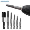 5-Piece Broken Screw and Stripped Thread Extractor Set with Electric Hex Shank