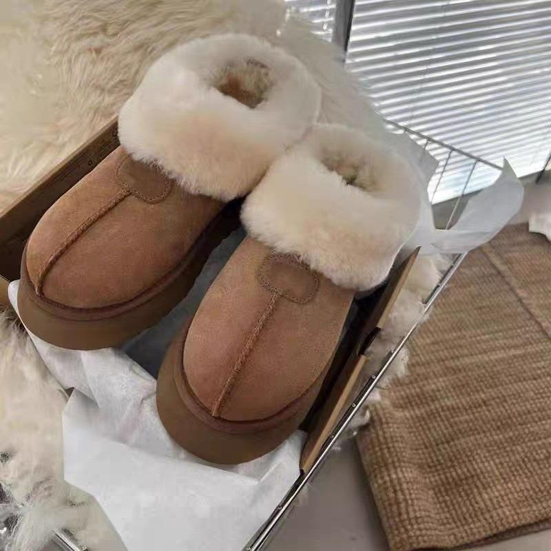 Moda Inverno Punta Rotonda 2024 Vendita Calda Stivali da Neve da Donna con Suola Spessa Donna Caldi Peluche Tacco Medio Impermeabili Casual Caldi Stivali da Neve