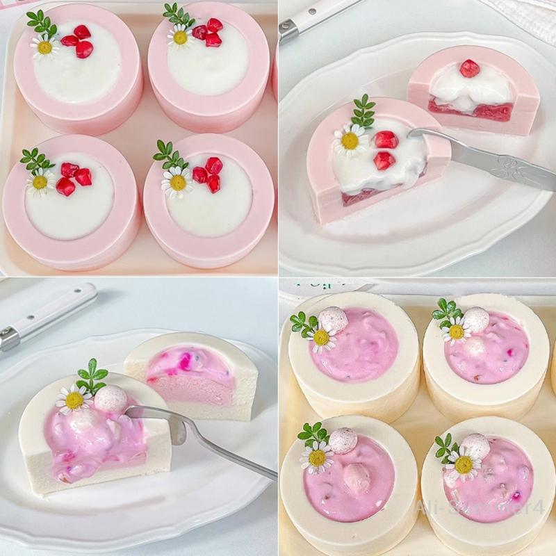 3D Herz/Stern/Rund/Quadrat Blume Pudding Silikon Mousse Form DIY Dessert Schokoladenform Kuchen Dekorationswerkzeuge Backformen