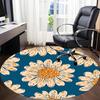 1PC Daisy Print Chair Carpet for Office, Indoor Non-Slip Washable Carpet, Soft Comfortable Mat For Office Room yy250930297