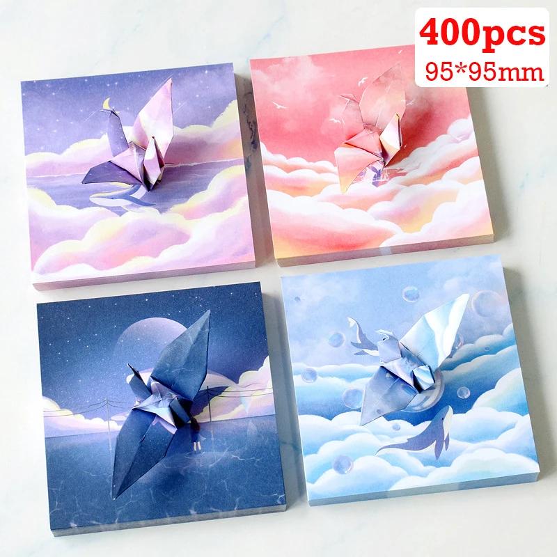 400pcs Colorful Starry Sky Origami Paper Square Galaxy Outer Space Folded Paper Children DIY Handmade Origami Gift Decorations