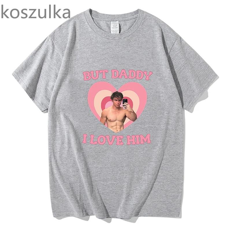 Vintage I Love Nicholas Chavez TShirt Men O Neck Cotton But Daddy Printing T Shirts Short Sleeve Tee Clothing Summer Streetwear