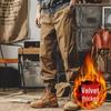 Men's Heavyweight Retro Winter Overalls - Loose, Thickened, Cuffed, Plus Velvet