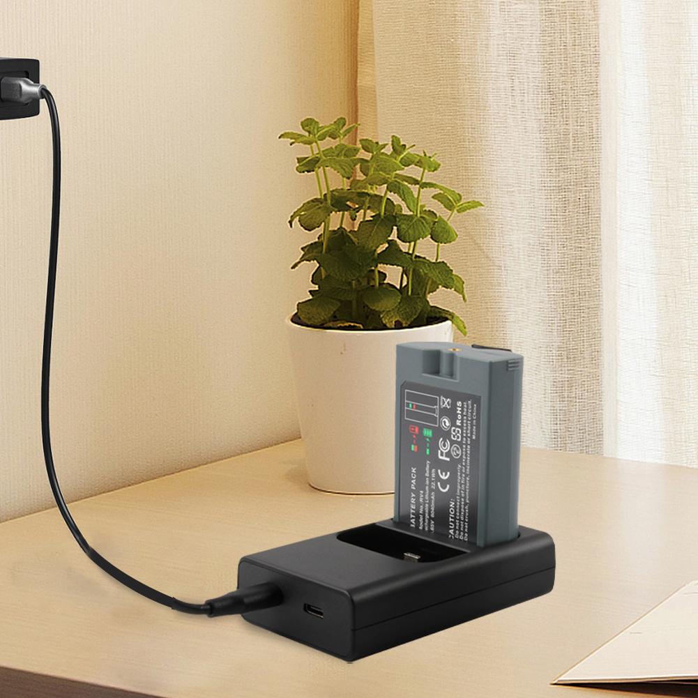 Dual-Port Battery Charger DC 5V Dual Port Charging Station Ring Battery Charger Dock for Spotlight Cam Battery