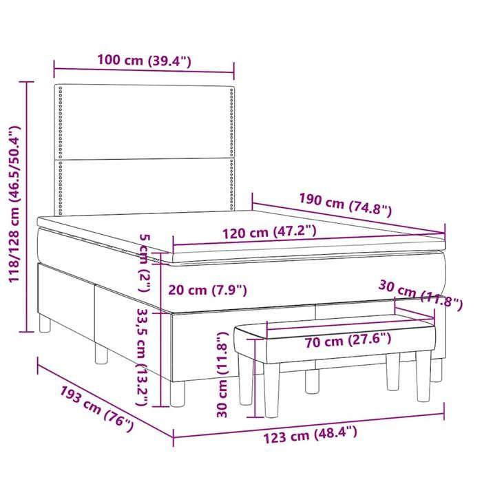 VidaXL Slat Bed Base with Mattress, Upholstered Bed, Double Bed, Adult Bedroom Interior Bed, Modern, 3270350
