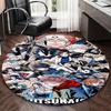 1pc Anime Character Round Carpet Fitsuoka Design, Office Chair Mat, NonSlip Rug for Home Decor, Seasonal Gift, Suitable for Office, Living Room