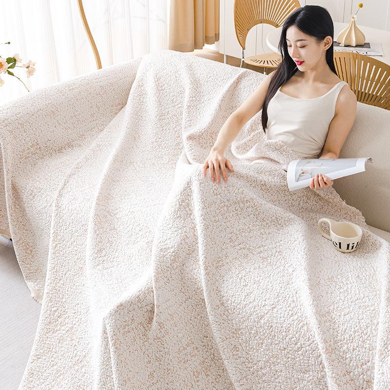 Summer Ins Cool Sofa Towel Solid Color Universal Full Covered Summer Sofa Cover Cloth Non-Slip Sofa Cover