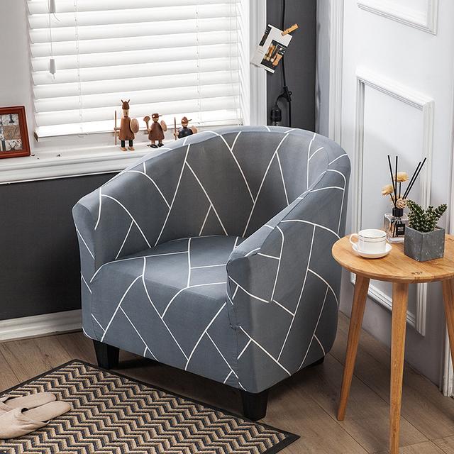 Club Chair Cover Small Sofa Skins Protector Single Seat Chair Cover Arm Chair Slipcovers For Dining Room Floral Printed