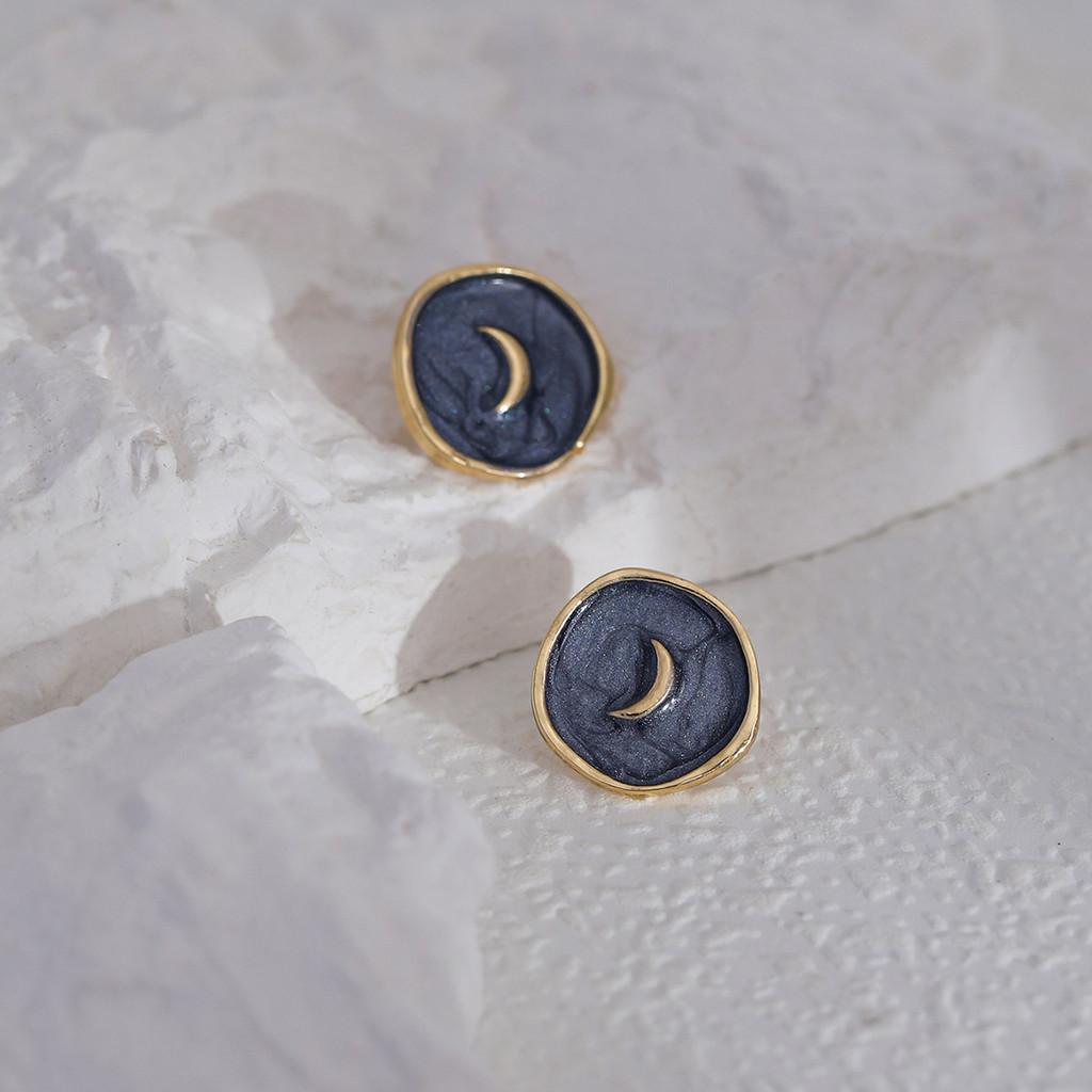 Geometric Heart Versatile Moon Star Earrings For Women In Colors Multiple