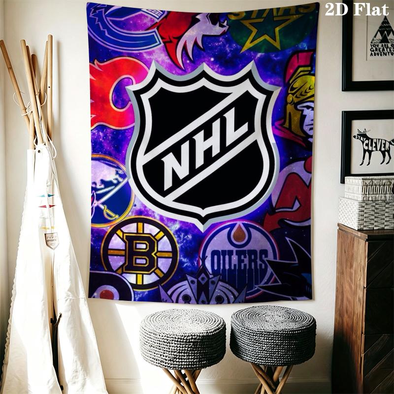 NHL Wall Tapestry Aesthetic Wall Hanging Printed Fabric Blanket Decorative Tapestries for Bedroom Living Room Home Decor