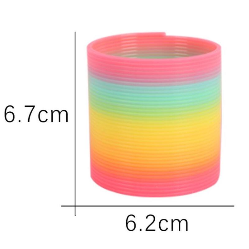 1pcs Rainbow Circle Funny Toys Early Development Educational Folding Plastic Spring Coil Children's Creative Magical Toys