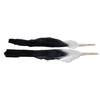 1 Pair Long Dance Fan Soft Beautiful Classical Dancing Fan for Belly Dance Performance Learning 1.5m Gray and Black