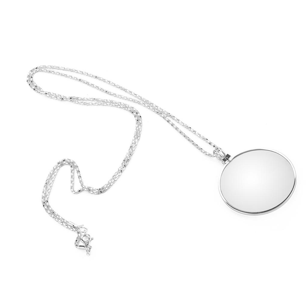 5X Magnifier Monocle Lens Necklace Magnifying Glass Loupe (Gold)