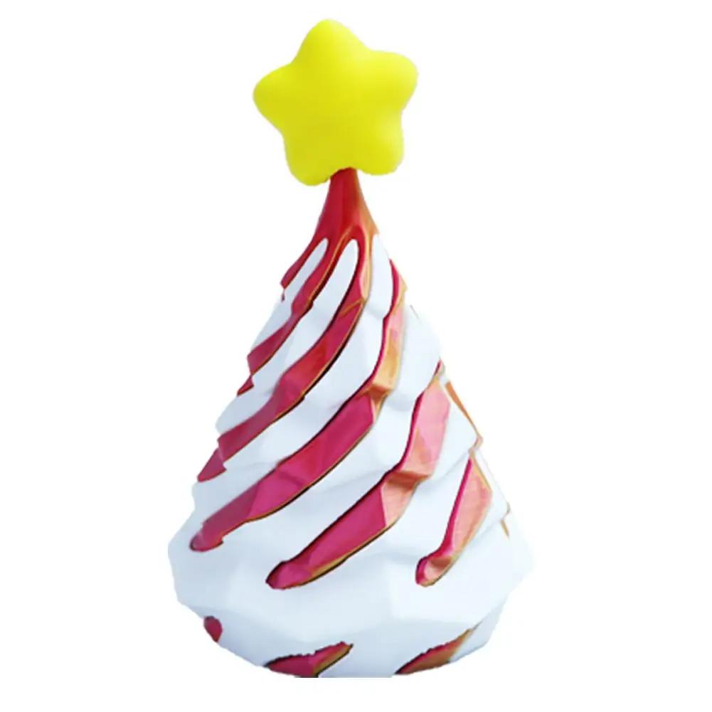 3D Printed Cone-Shaped Toys Christmas Trees Spiral Tabletops Decompression Decorations Children'S Push And Push Music Gifts