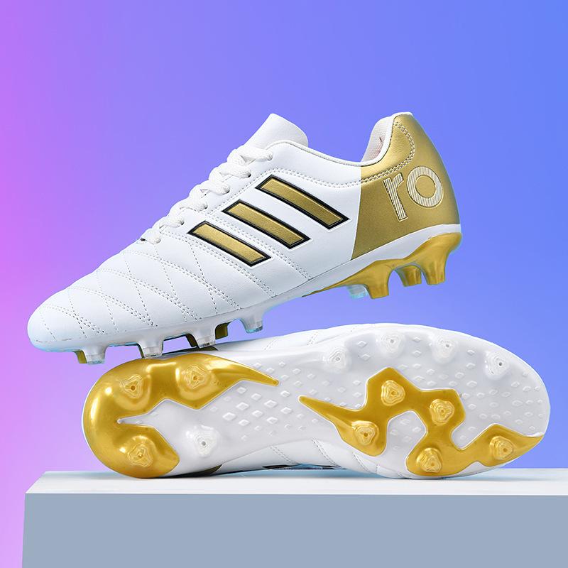 New low-top football shoes men and women children broken nails tf leather foot students AG long nails competition sports football shoes