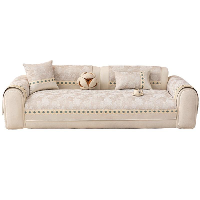 High-End Light Luxury Sofa Cover  New Skin-Friendly Chenille All-Season Universal Leather Sofa Cover Cushion Fixed Non-Slip