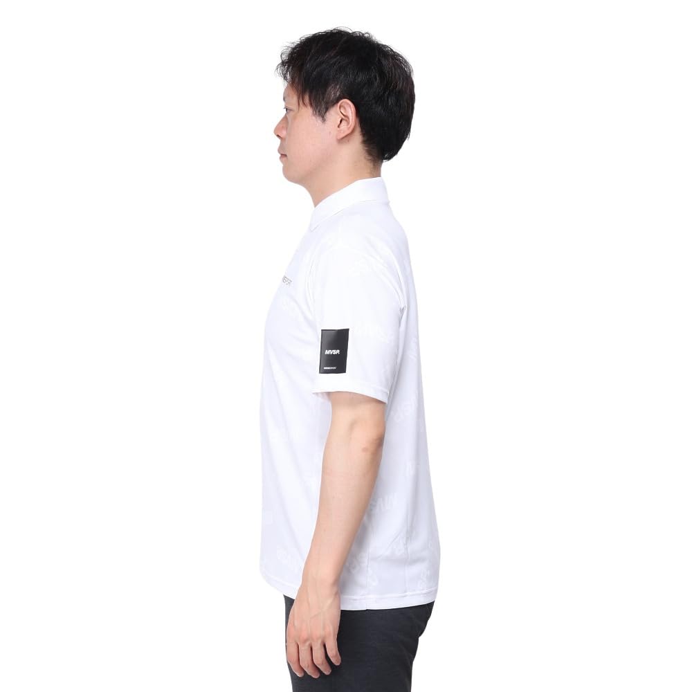 DESCENTE SUNSCREEN Logo Jacquard POLO WH L