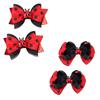 Fashionable Ladybug Double Layer Bows Hair Clips for Kids Unique Hairpiece Hair Accesories for Girls Aged 3 and Up