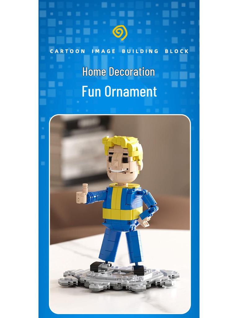 Cross-border MOC Lego-Compatible Fallout Shelter Building Blocks: Vault Boy Model Toy