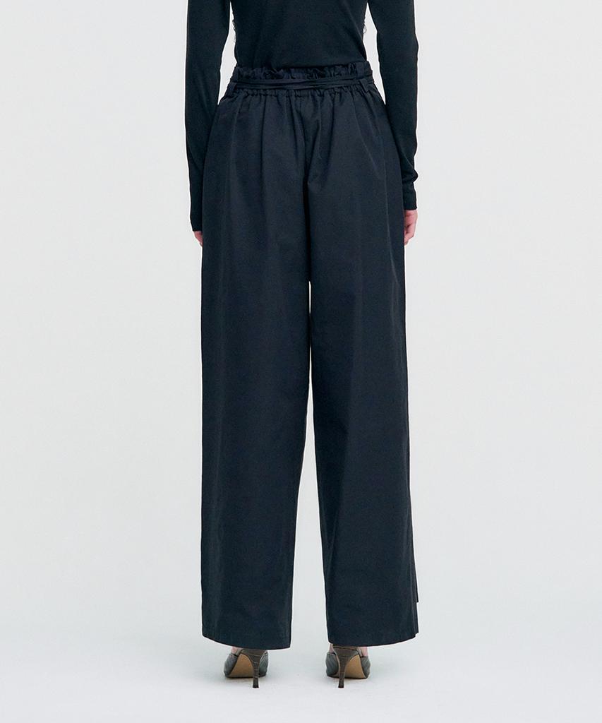 Kimjisu Ribbon Tied Wide Pants _ Black