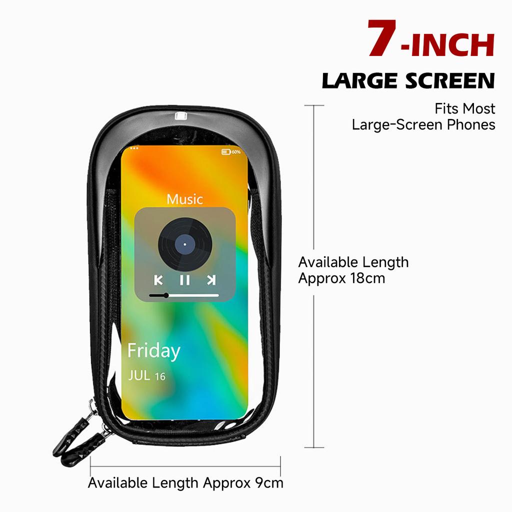 Mountainbike Rahmentasche Oberrohr Fahrradtasche PU PVC EVA Regendicht Satteltasche zum Fahren Doppeltasche Empfindlicher Touchscreen Fahrrad