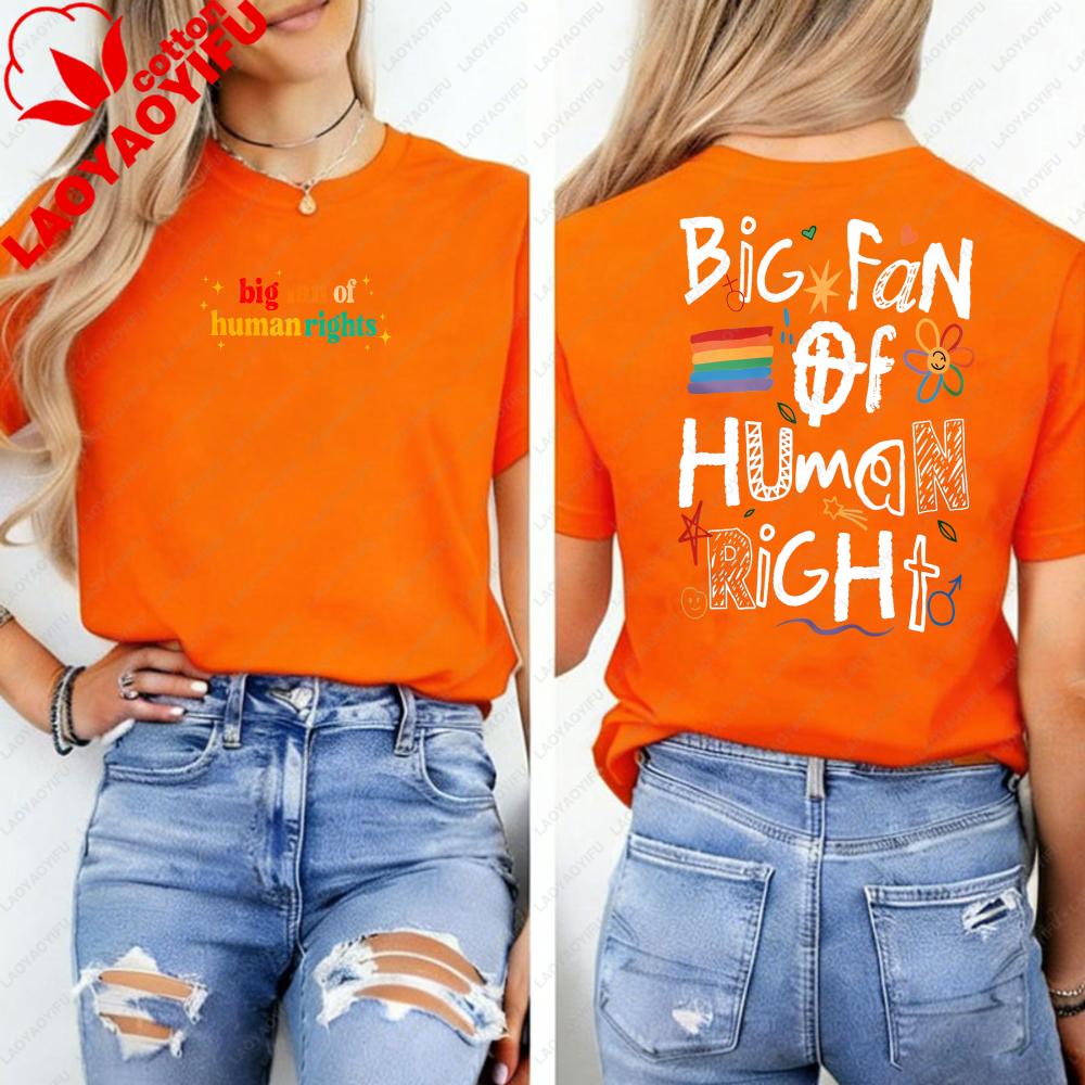Big Fan of HuUnisex Rights Social Justice Tshirt Support Immigrant Tee Cute Equality Pro Democracy Shirt Unisex Clothing Goth Tops