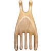 Sandalwood Dual-Use Head Massage Comb: Five-Claw & Five-Tooth Large Scalp Massager - Buddha Hand Design.