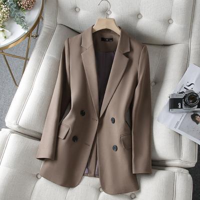 Autumn Fashionable Women Coat And Jackets Slim Korean Black Blazer Office Lady Tops