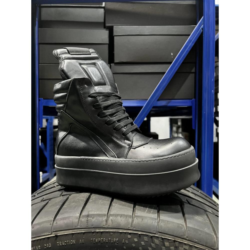 

Бренд RO Модные туфли на двойной подошве Дизайнерские женские ботильоны на платформе 6 см Оригинальная повседневная мужская обувь Роскошные кожаные туфли на молнии 48 чёрный