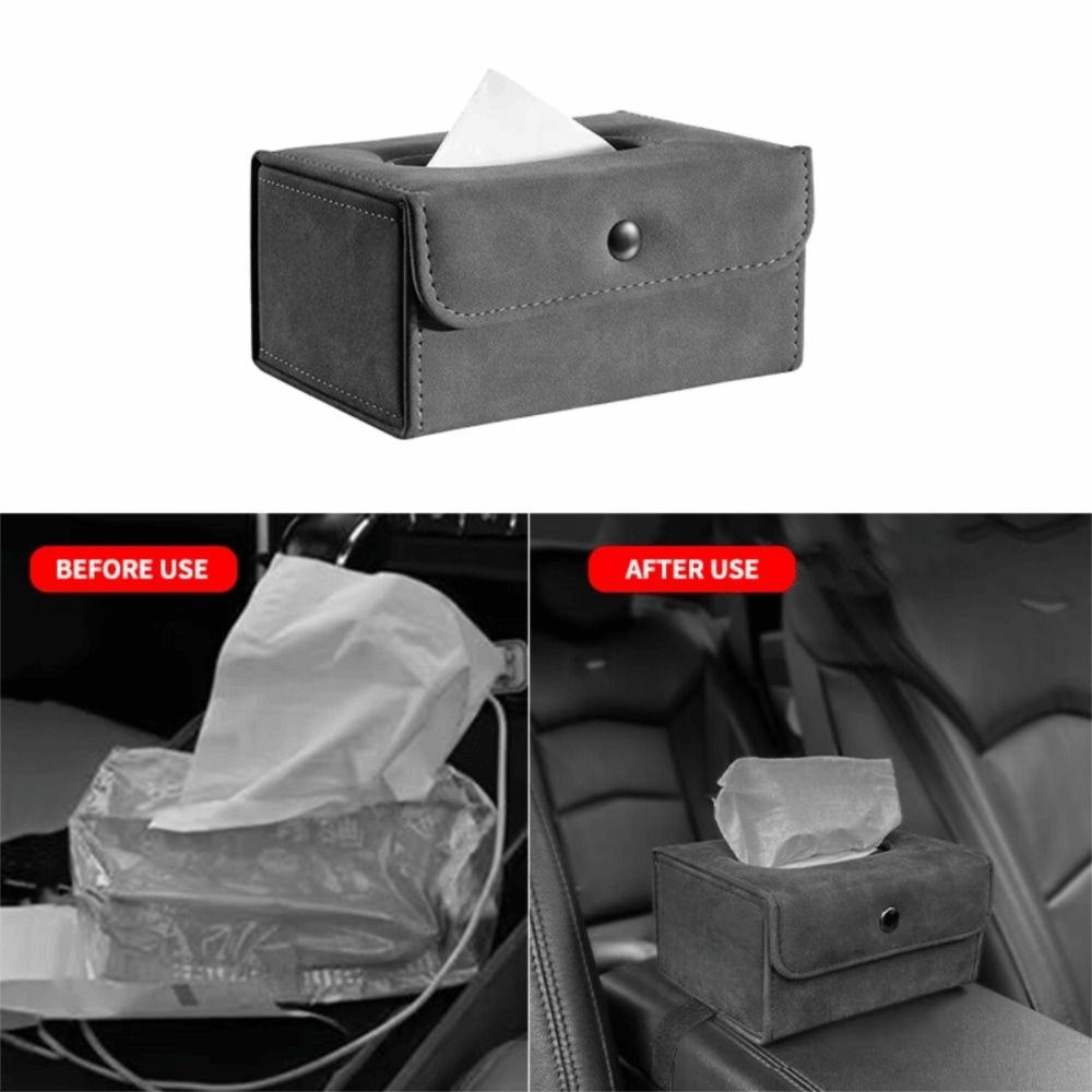 Center Console Car Sun Visor Folding Design Car Tissue Box Backseat Tissue Case  Car Accessories