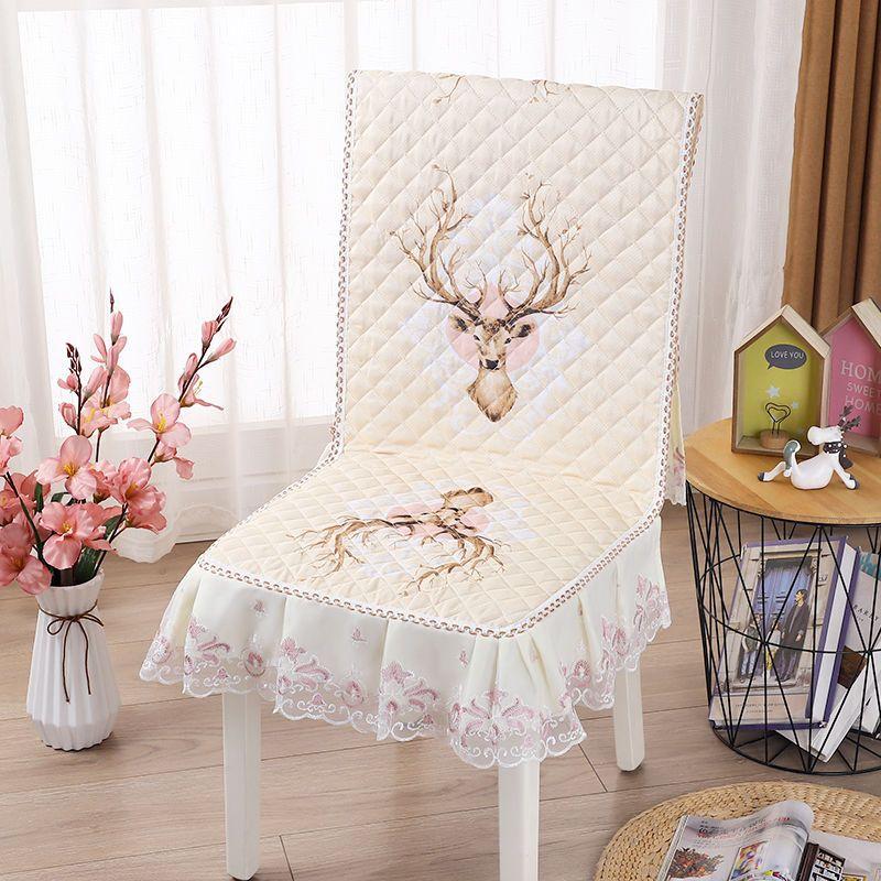 One-piece Dining Table and Chair Cover Dining Chair Cushion Chair Cover Set Household Chair Cushion Rectangular Round Coffee