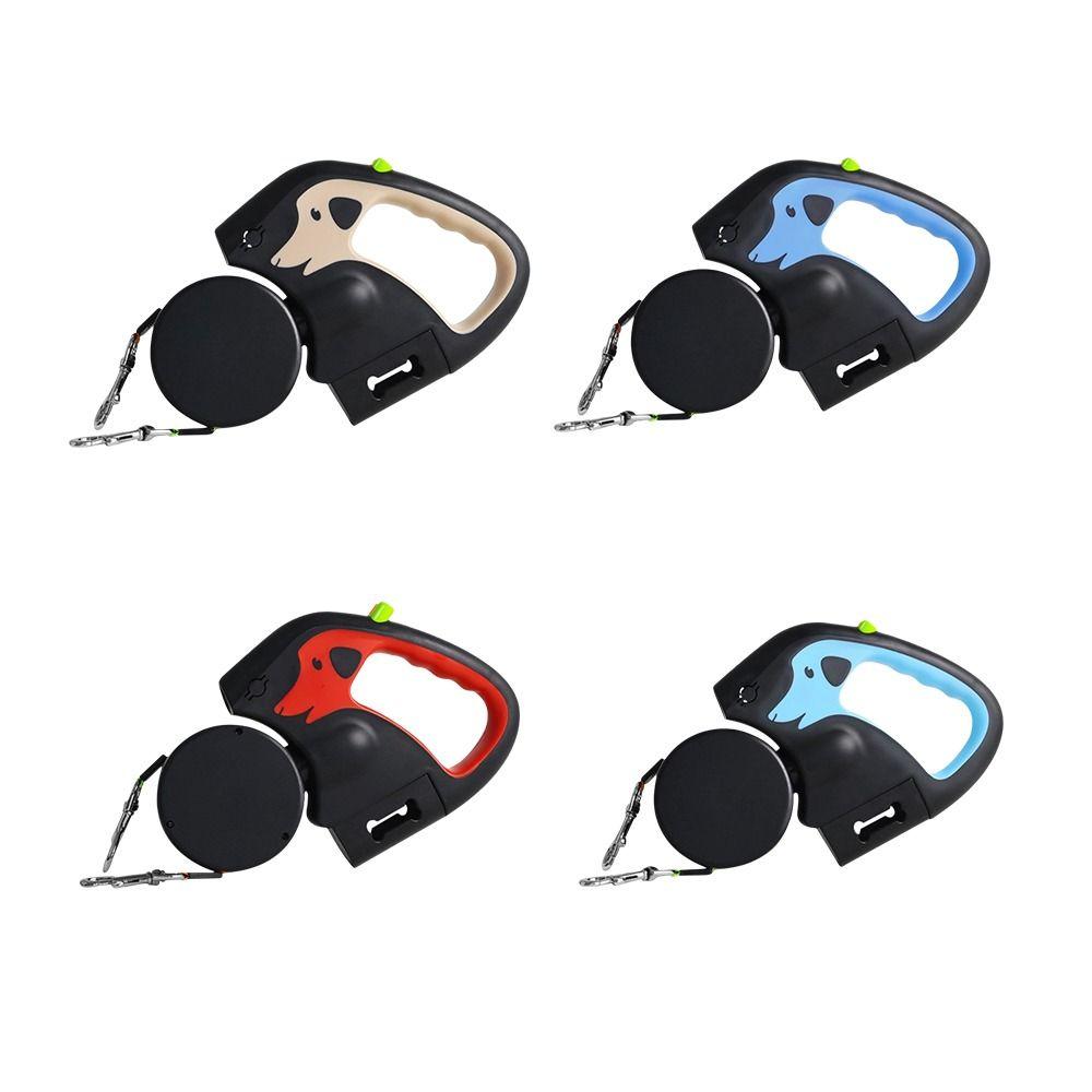 Reflective Dual Pet Leash No Mesyy Automatic Dog Walkies Lead  For Outdoor Walking