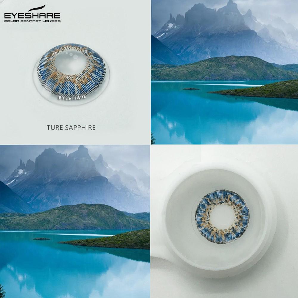 Eyeshare Lentile de contact Color Softlens 1 pereche Seria 3TONE Lentile de contact colorate Ochi Utilizare anuală Contacte cosmetice